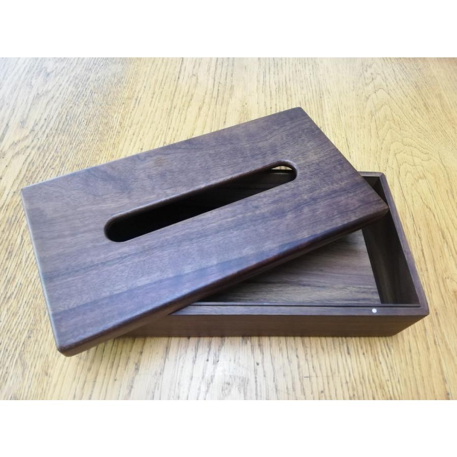 ウォールナット ティッシュボックス ケース Rタイプ : 齋藤木材@大阪