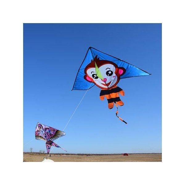 送料無料 凧揚げ キャラクター 三角形 おもちゃ 子供 キット 浮き 初心者 動物 カイト キッズ 糸巻き