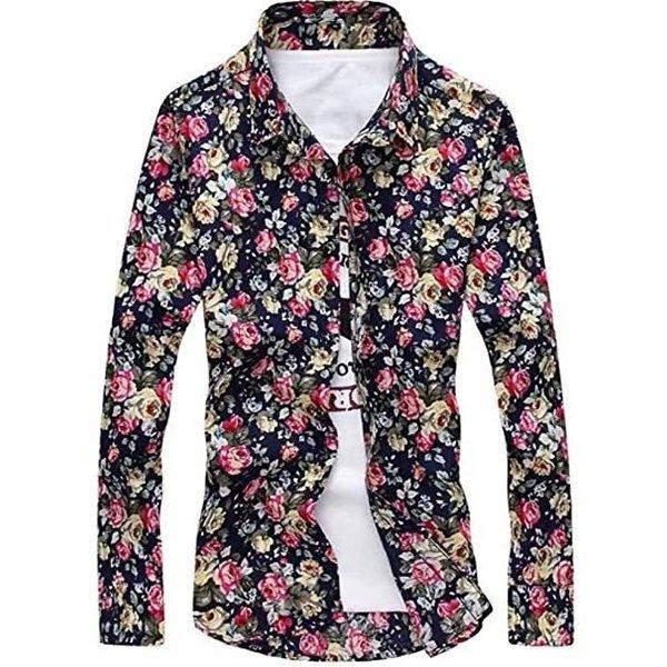 長そで 花がら カラフル 柄シャツ メンズ S 最大94 オフ