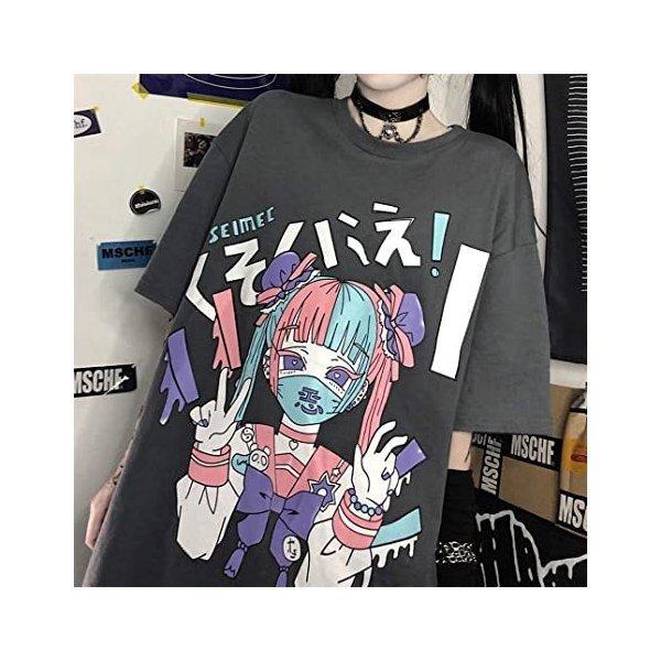 病みかわいい 服 レディース 原宿系 Tシャツ 半袖 韓国 ファッション シャツ トップス 萌え アニメ プリント S S 齋藤商店ヤフー店 通販 Yahoo ショッピング
