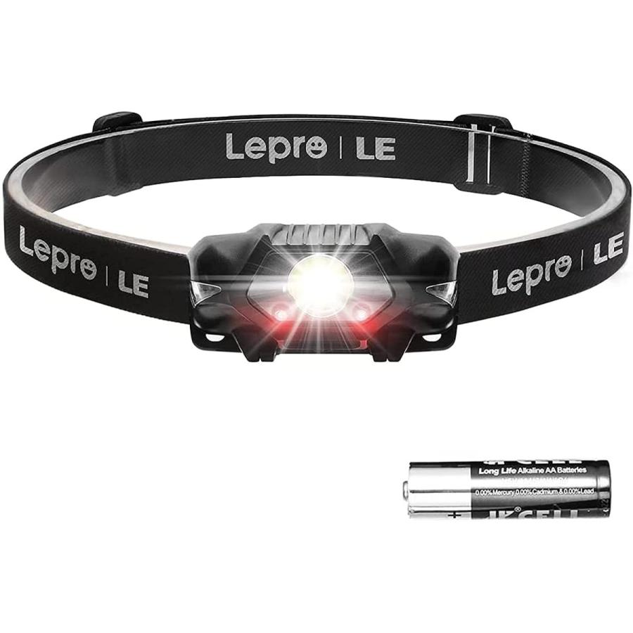 楽天 ヘッドライト Lepro LED 【明るさ1(sw259) ledライト 白＆赤 電池式 ledヘッドライト 超軽量 高輝度 ヘッドランプ ヘッドライト、ヘッドランプ