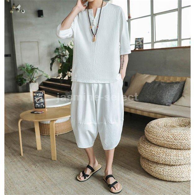 90%OFF!】リネンセット 綿麻セットアップ メンズ 夏 プレゼント