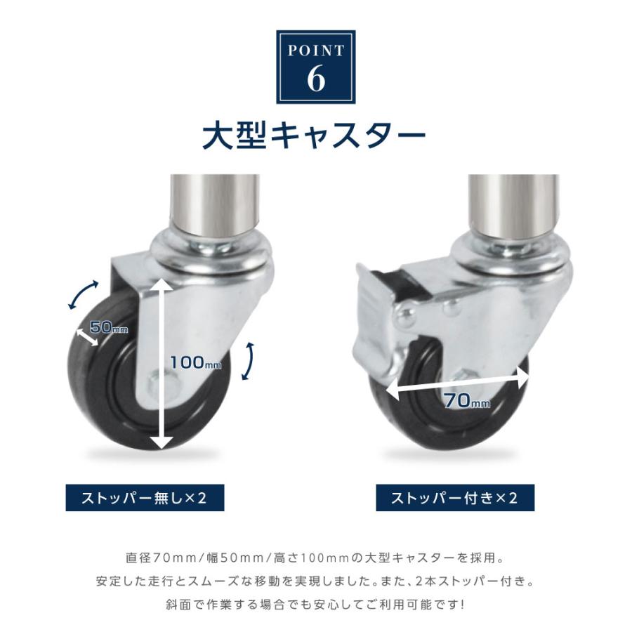 日本製 ステンレス 作業台 キャスター付き 調理台 W1800mm×H800×D600mm ステンレス調理台 調理 厨房作業台 テーブル キッチン作業台 送料無料 kot2ca-18060の画像