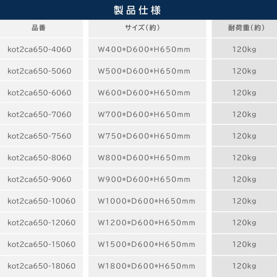 日本製造 ステンレス製 コンロ台 キャスター付き 業務用 奥600×高さ650mm 置棚 作業台棚 ステンレス棚 カウンターラック キッチンラック 二段棚 kot2ca650 爆買の画像