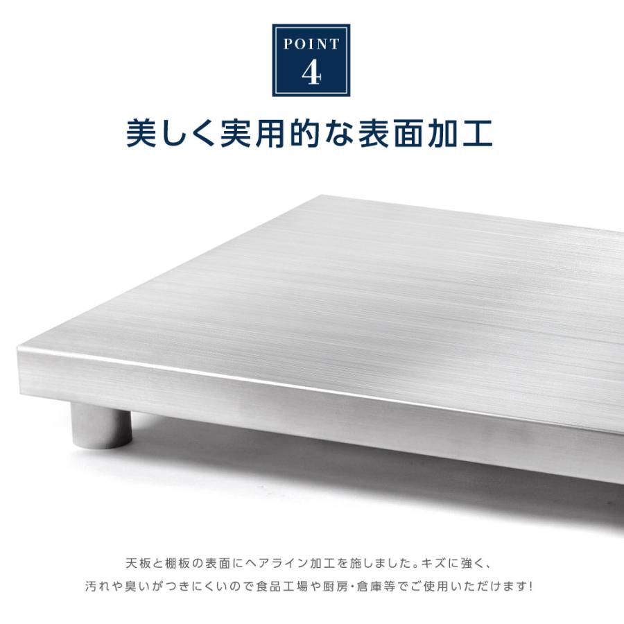日本製造 ステンレス製 コンロ台 キャスター付き 業務用 奥600×高さ650mm 置棚 作業台棚 ステンレス棚 カウンターラック キッチンラック 二段棚 kot2ca650 爆買の画像