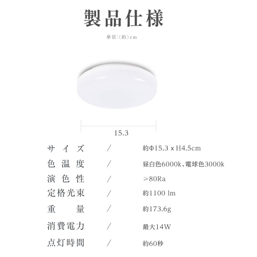 シーリングライト  センサーライト LED コンパクト 人感センサー 付き ライト 節電 自動点灯 明るさ 感知 夜間ライト おしゃれ 小型 薄型 階段 玄関 ledcl-gyd01 |  | 11