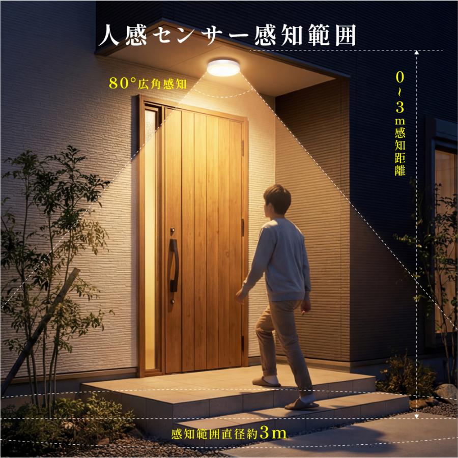 シーリングライト LED センサーライト コンセント 人感センサー 付き