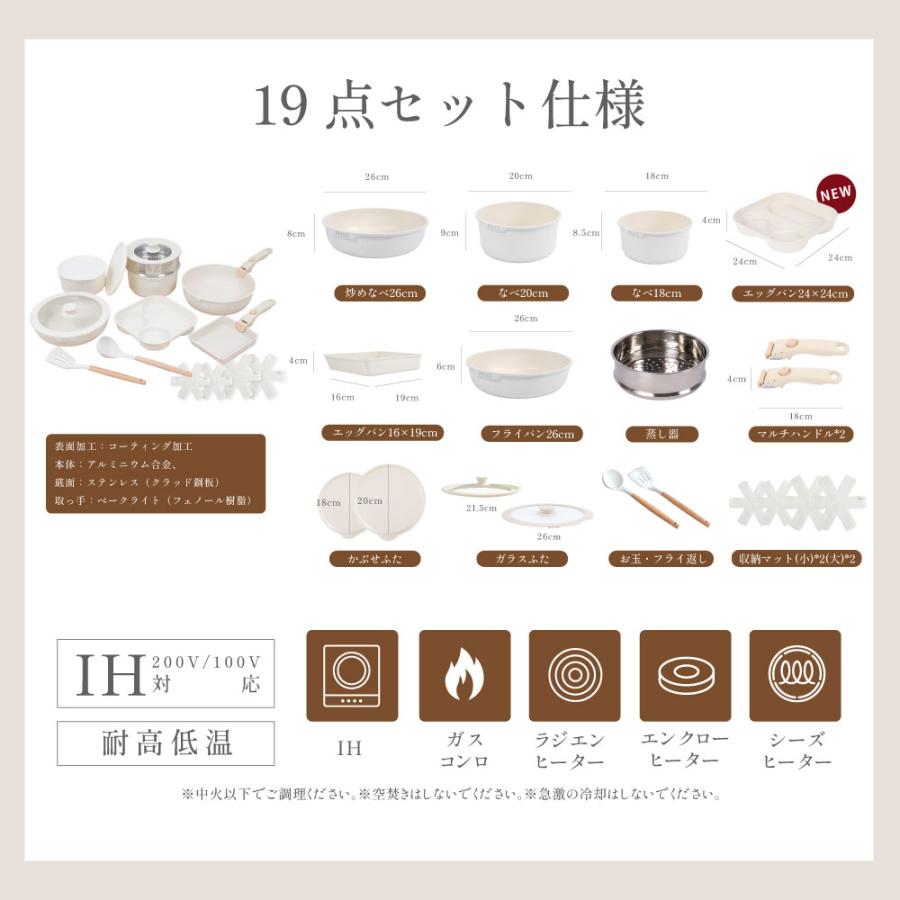 実質10980円 フライパンセット 19点 IH〜ガス火対応 取っ手が 実質10980円 フライパンセット 19点 IH〜ガス火対応 取っ手が
