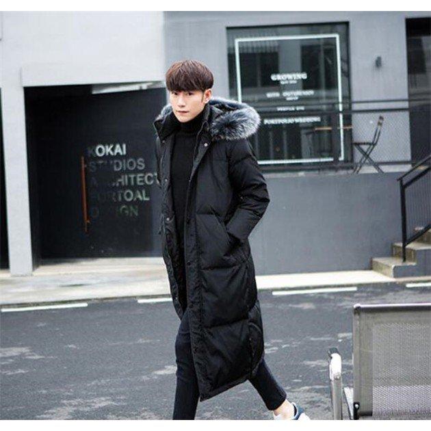 パーティを彩るご馳走や ファー付き フード付き ダウンコート ロング メンズ ダウンジャケット ファ フード付き ダウンコート ロング メンズ ダウンジャケット 暖かい カジュアル 防寒服 冬 秋 コート ライトアウター コート アウター