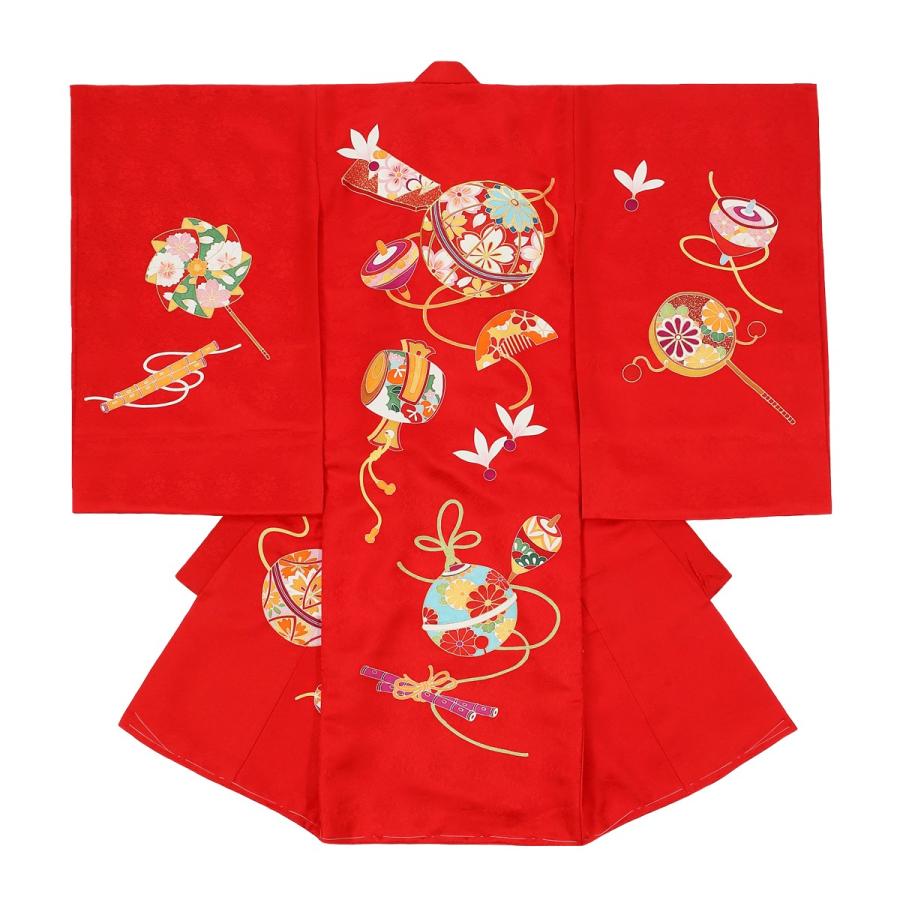 女児 お宮参り 宮参り 着物 初着 産着 正絹 京友禅 手描き友禅 友禅 赤ちゃん 女の子 高級着物 高級品 祝い着 赤 絵羽大一つ身 手毬 宝尽くし Eh 本格子供呉服のお店 さいとう 通販 Yahoo ショッピング
