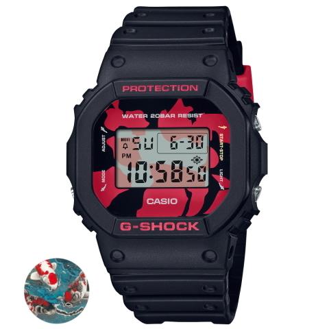 新品未使用 CASIO G-SHOCK DW-5600JK-1JR 錦鯉 G-SHOCK 錦鯉 昭和三色をイメージ DW-5600JK-1JR : さいとう時計