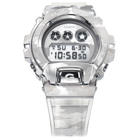G-SHOCK 経年黄ばみアリ メタルベゼル スケルトンカモフラ GM-6900SCM