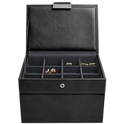 ベストセラー London Stackers ミニ メンズブラック Mens ウォッチ カフスリンク スタッカーズ ブラック 2 Set ジュエリーボックス テレビ台 キャビネット