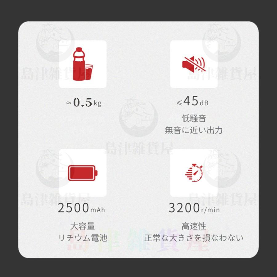 筋膜リリース マッサージ器 電動 小型 マッサージガン 首 肩 マッサージ  マッサージ機 12段階調節 6種類ヘッド 軽量 ハンディマッサージャー 敬老の日｜saixia9｜04