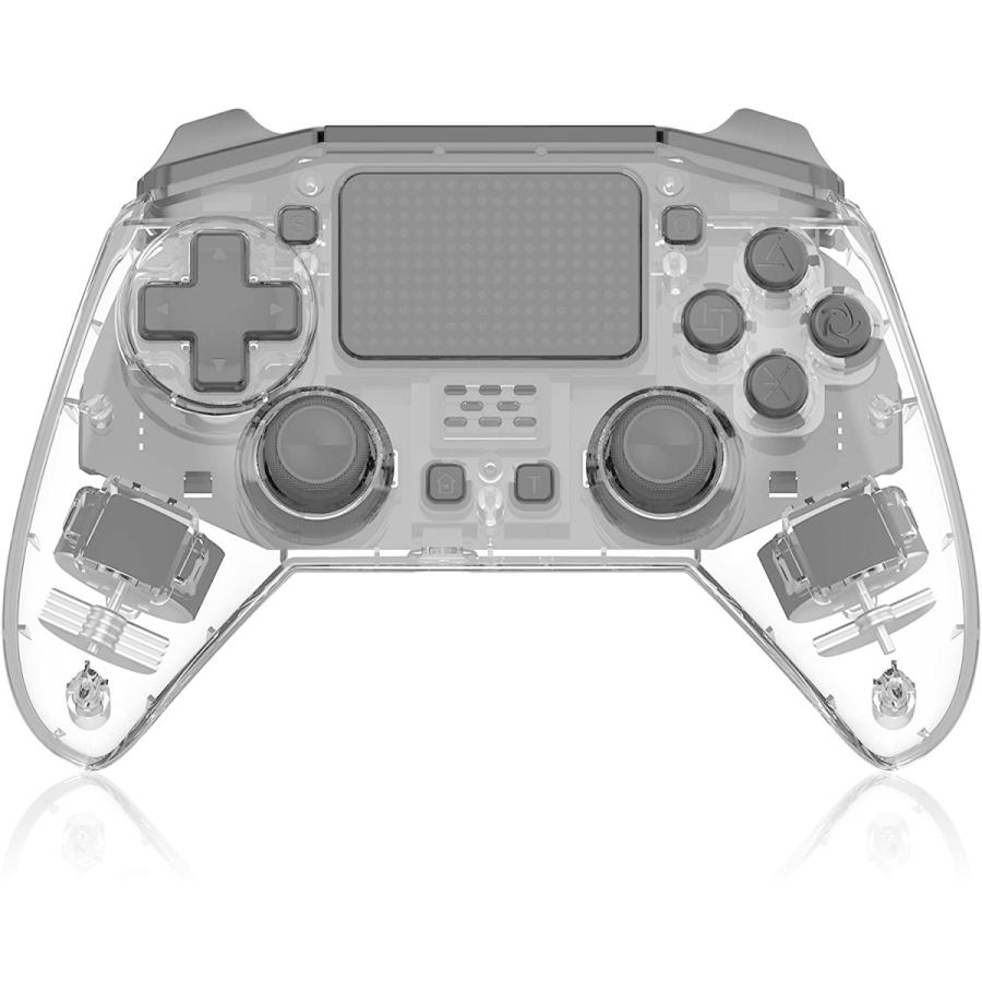 PS4コントローラー playstation 4 本店は PS4 Pro 対応 透明 Bluetooth接続 イヤホンジャック ジャイロセンサー 至高 振動 連射 タッチパッド 無線