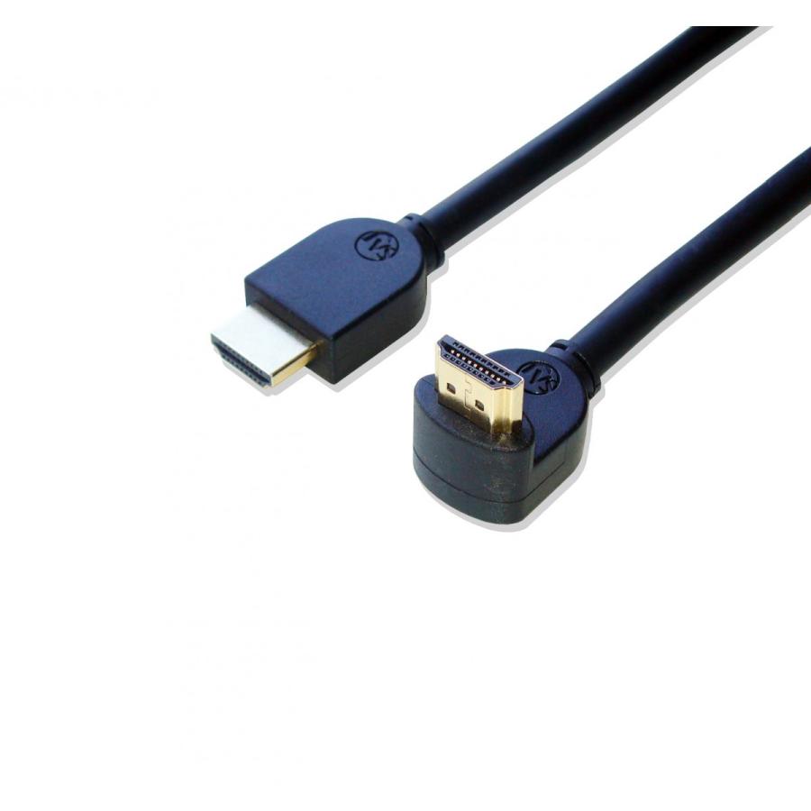 HDMIケーブル 片方L型（上向き） 2m Ver1.4 イーサネット、3D、4KX2K解像度、フルHD対応｜saj-directstore