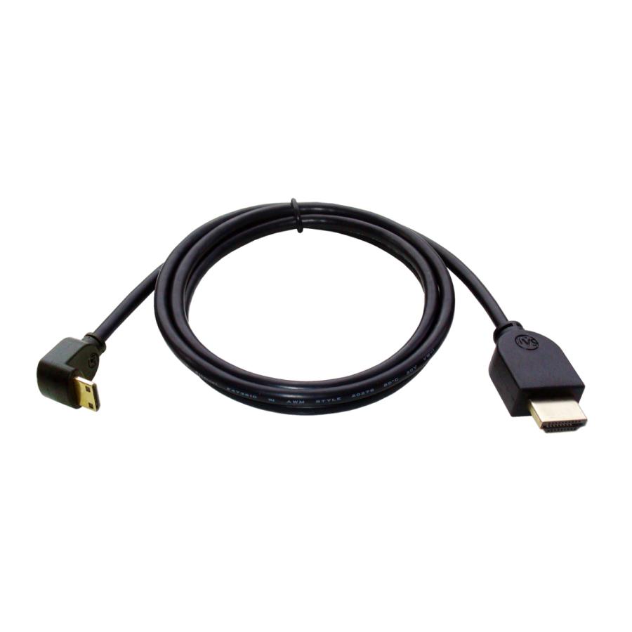 HDMI ミニHDMI 変換ケーブル 片方L型（下向き） 1m Ver1.4 イーサネット、3D、4KX2K解像度、フルHD対応 |  | 01