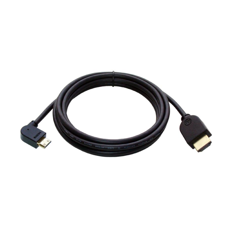 HDMI ミニHDMI 変換ケーブル 片方L型（左向き） 2m Ver1.4 イーサネット、3D、4KX2K解像度、フルHD対応｜saj-directstore｜02