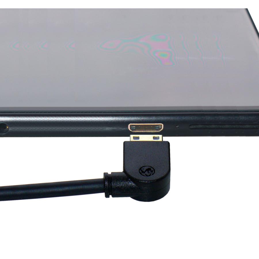 HDMI ミニHDMI 変換ケーブル 片方L型（右向き） 3m Ver1.4 イーサネット、3D、4KX2K解像度、フルHD対応 |  | 03