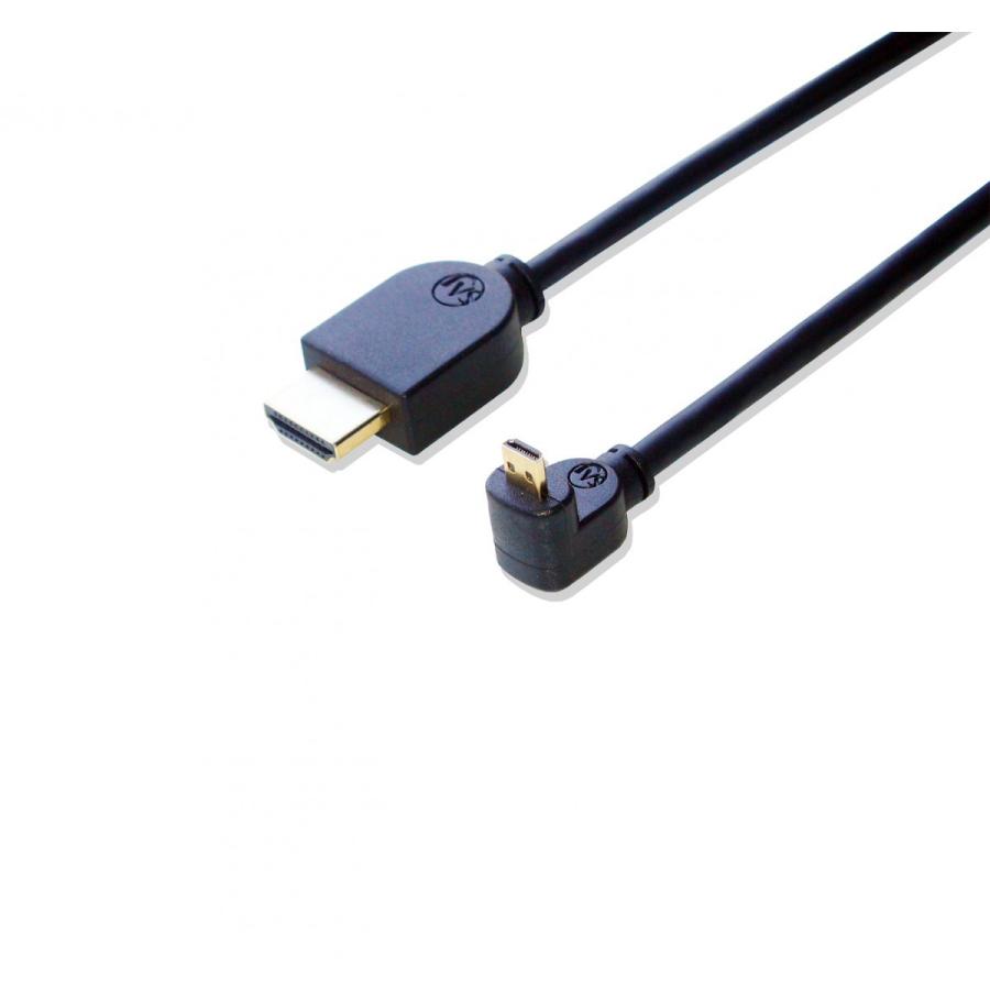 HDMI Micro HDMI  L型（上向き） 変換ケーブル 3m Ver1.4 イーサネット、3D、フルHD対応 | 