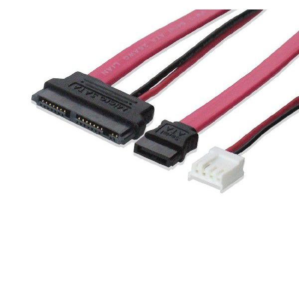 Micro SATA⇔SATA、3.5インチ用4ピン電源変換ケーブル30cm |  | 01