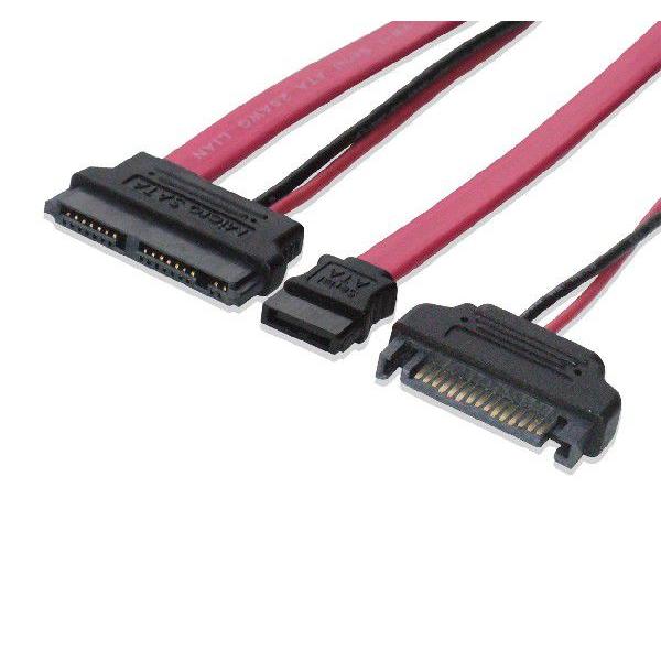 Micro SATA⇔SATA、SATA電源変換ケーブル30cm |  | 01