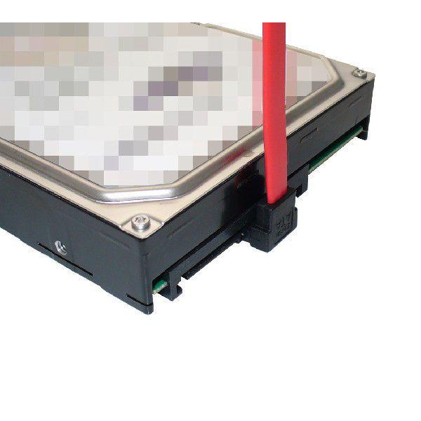 SATA III 6GB シリアルATAケーブル 片方L型(上向き) 片方ラッチ付き