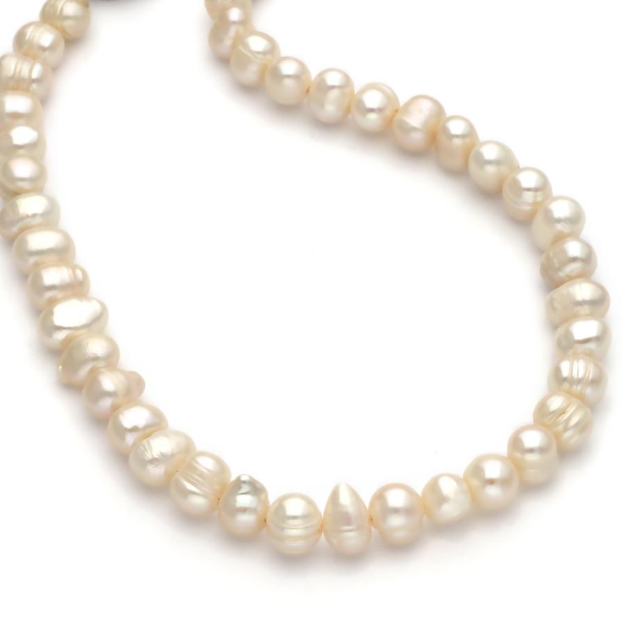 パール ネックレス ショート 40cm 真珠 淡水パール ホワイト |  | 04