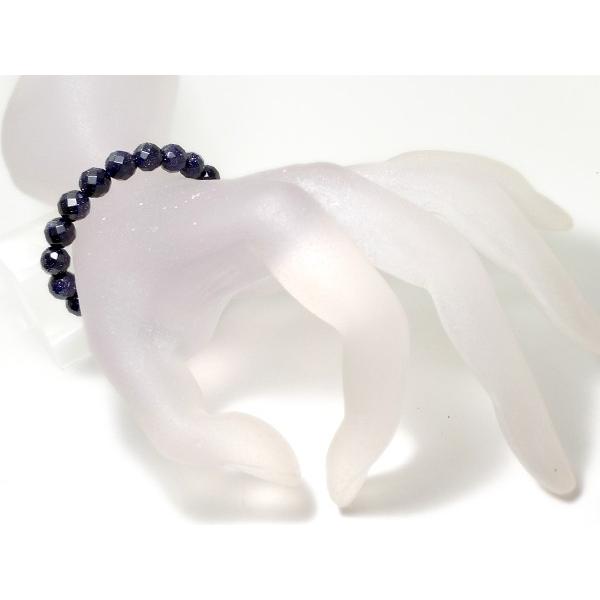 64面カット ブルーゴールドストーン ブレスレット 8mm パワーストーン