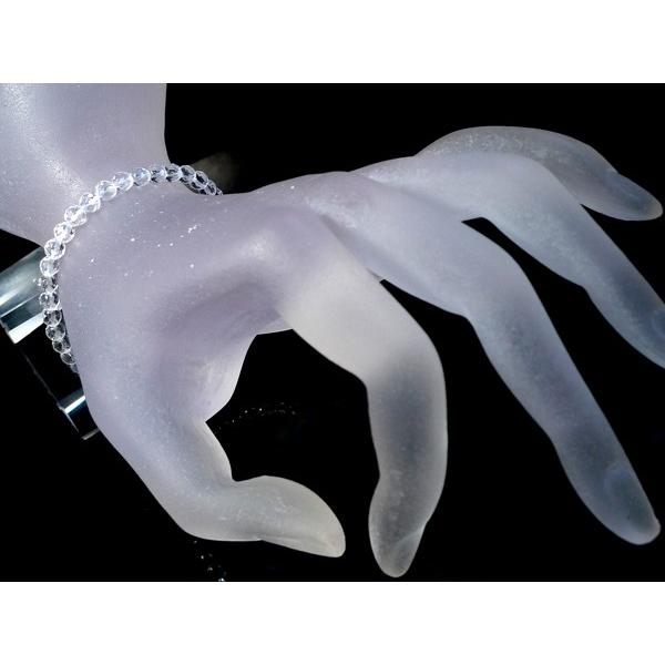 64面カット 水晶 ブレスレット 4mm パワーストーン ブレスレット レディース メンズ 天然石 数珠|saj|03