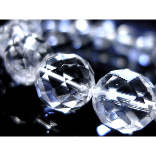 64面カット 水晶 ブレスレット 12mmブレスレット パワーストーン