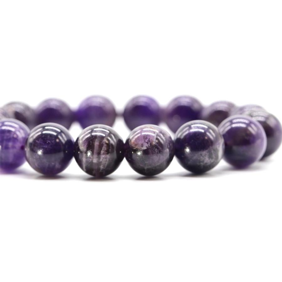 アメジスト ブレスレット 12mm パワーストーン メンズ レディース