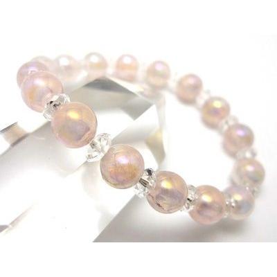 ピンク オーラ水晶 ブレスレット パワーストーン ブレスレット レディース メンズ 天然石 数珠 |  | 01