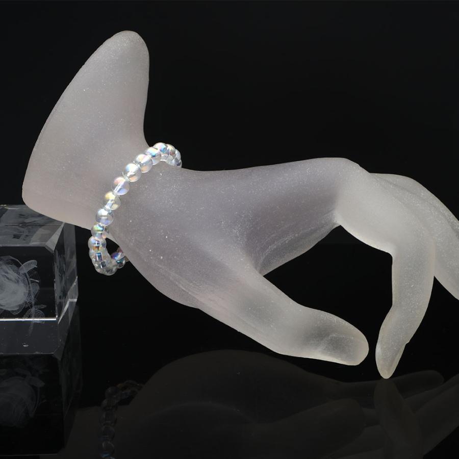 オーラ水晶 レインボー ブレスレット 6mm パワーストーン メンズ