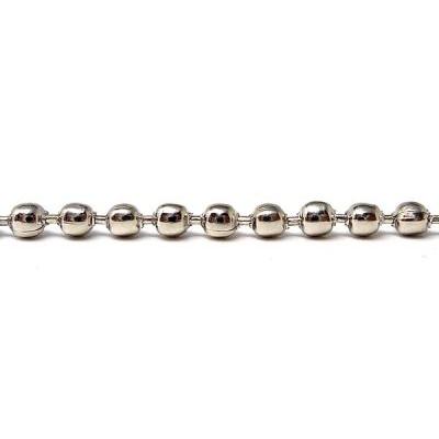 2mm玉 ボールチェーン 10cm コネクタ セット シルバー 銀色