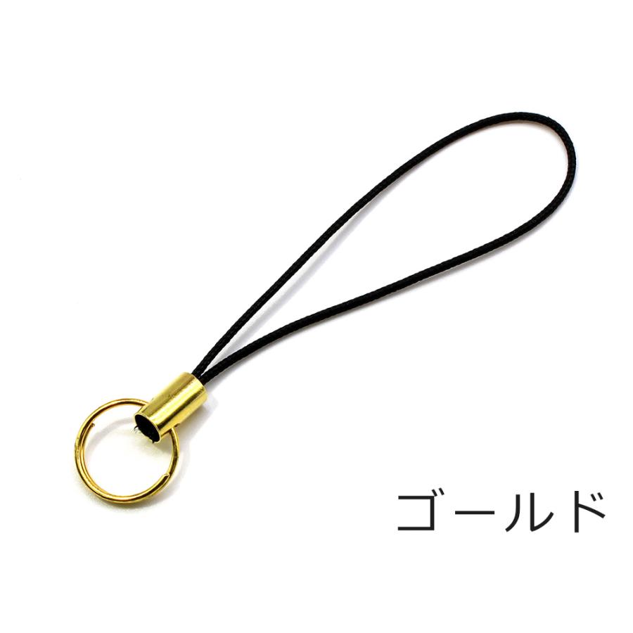 『10個』 ストラップ パーツ 二重リング ストラップパーツ キーホルダーパーツ ハンドメイド アクセサリーパーツ 材料 黒紐 シルバー ゴールド ブラック |  | 03