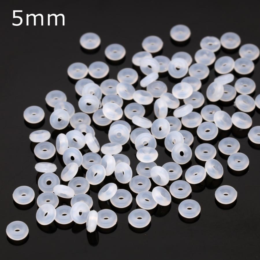 『100個』 シリコンスペーサー 5mm 6mm 7mm 8mm シリコンリング シリコン スペーサー ハンドメイド アクセサリーパーツ 材料 シリコンパーツ 半透明 丸型 |  | 10