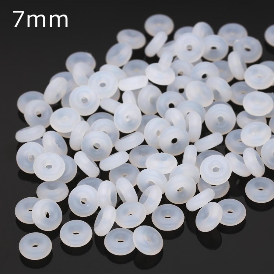 『100個』 シリコンスペーサー 5mm 6mm 7mm 8mm シリコンリング シリコン スペーサー ハンドメイド アクセサリーパーツ 材料 シリコンパーツ 半透明 丸型 |  | 12