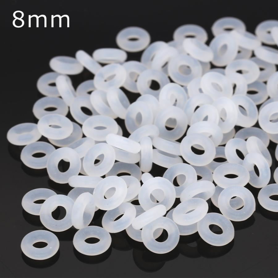 『100個』 シリコンスペーサー 5mm 6mm 7mm 8mm シリコンリング シリコン スペーサー ハンドメイド アクセサリーパーツ 材料 シリコンパーツ 半透明 丸型 |  | 13
