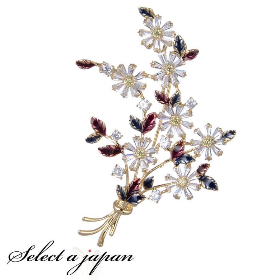 ブローチ レディース Cz 花束 小花 ゴールド コサージュ キルトピン ピン レディース ジュエリー アクセサリー 女性用 Fibula 天然石 セレクトエージャパン 通販 Yahoo ショッピング