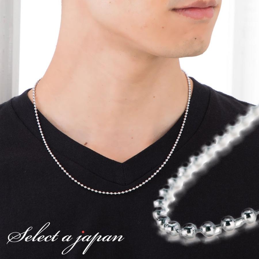 ステンレス ネックレス メンズ ボールチェーン (2.3mm幅) シルバー