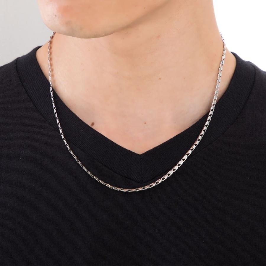 ステンレス ネックレス メンズ デザインチェーン (2.5mm幅) シルバー