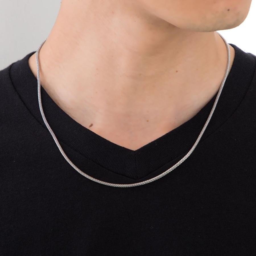 ステンレス ネックレス メンズ デザインチェーン (1.8mm幅) シルバー