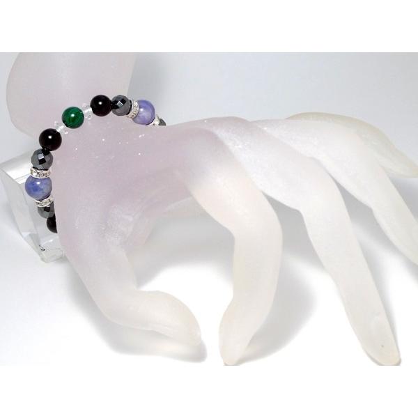 マラカイト タンザナイト ブレスレット パワーストーン ブレスレット メンズ レディース 天然石 数珠