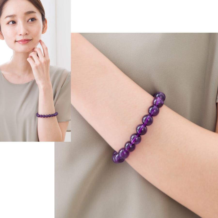 AAA アメジスト ブレスレット 10mm パワーストーン レディース メンズ