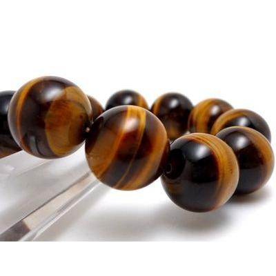AAA イエロータイガーアイ ブレスレット 18mm パワーストーン ブレスレット メンズ 天然石 数珠_1