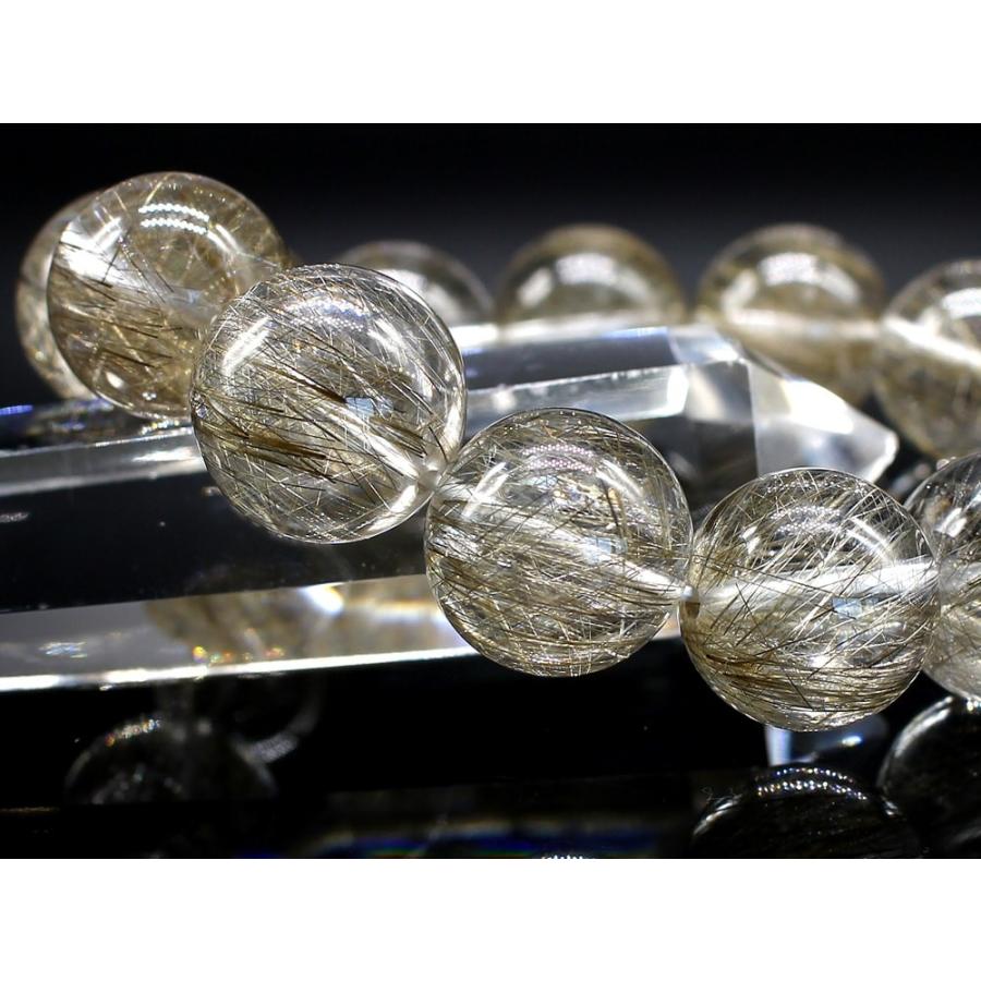シルバー ルチルクォーツ ブレスレット 15mm パワーストーン 天然石 水晶 シルバー ルチルクォーツ ブレスレット 15mm パワーストーン
