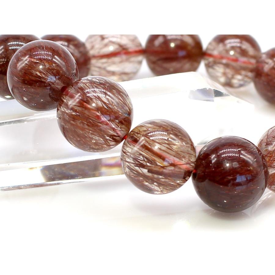 レッドルチルクォーツ　14mm 数珠　天然石 レッドルチルクォーツ 14mm 数珠 天然石 レッドルチルクォーツ