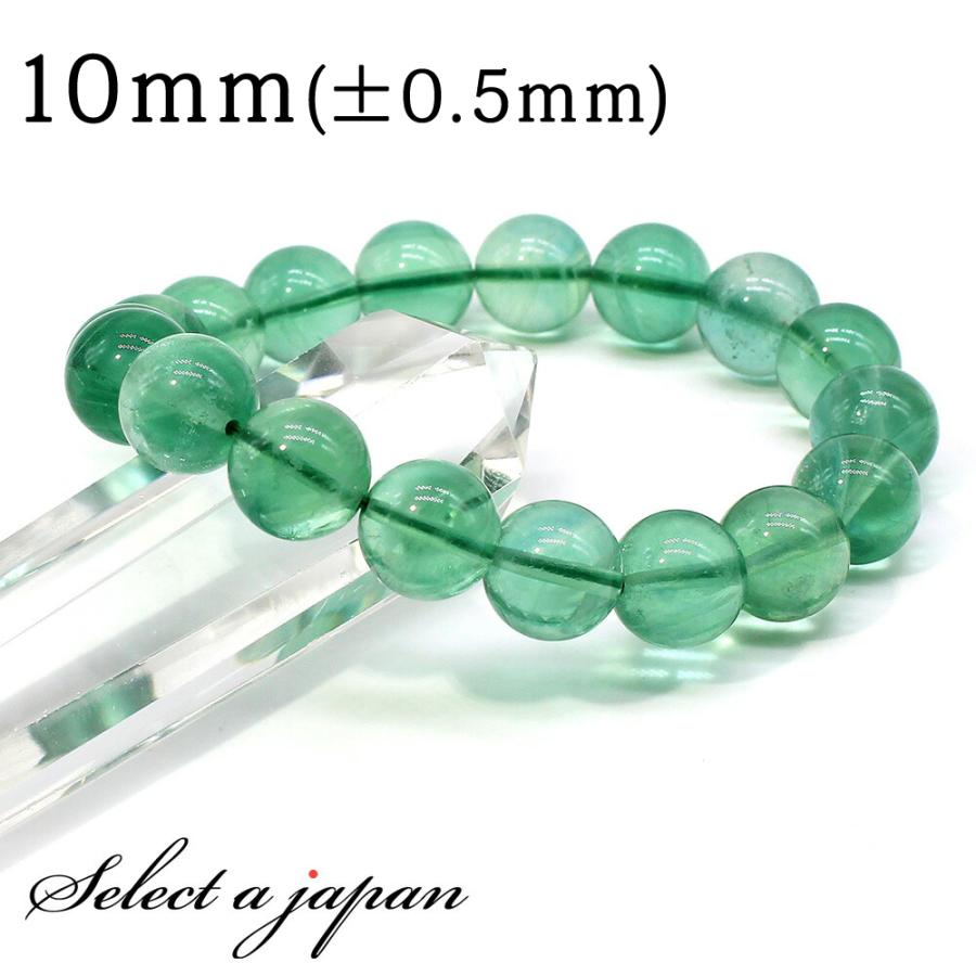 グリーンフローライト ブレスレット 10mm パワーストーン レディース 