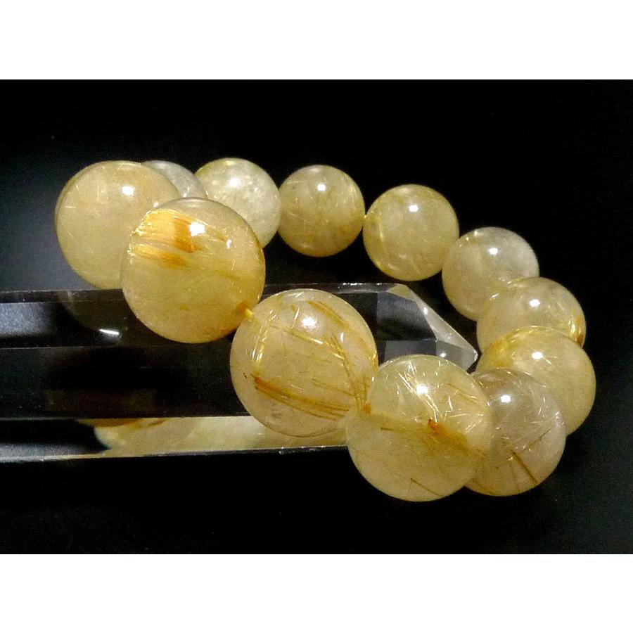 ゴールドルチルクォーツ ルチルクォーツ ブレスレット 15mm
